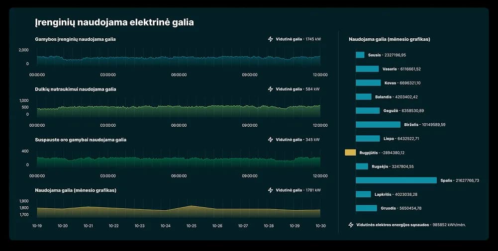 Realaus laiko energijos stebėjimas